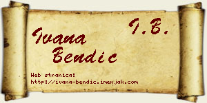 Ivana Bendić vizit kartica